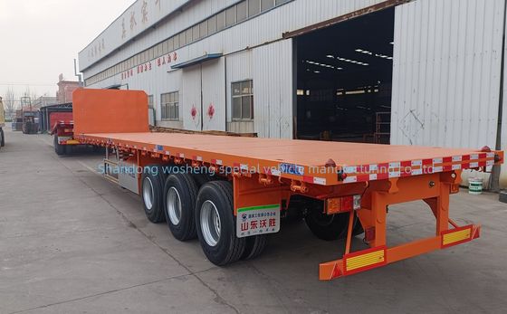 Dual Line Braking System 3axle 4axle Flatbed Trailer for Heavy Hauling Truck Trailers