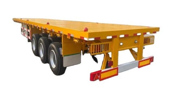 Semi-Trailer for Carrying Container 3 Axle 4 Axle 20ft 40ft 45ft Flatbed Truck Trailer