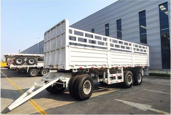 Full Trailer Truck with Grain Function Fence Cargo Semi Truck Trailer