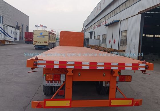 4 Axles 40ft Heavy Transport Trailer with 90 w mm*13 thickness mm*10 layer Leaf Spring