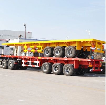 4 Axles 40ft Heavy Transport Trailer with 90 w mm*13 thickness mm*10 layer Leaf Spring