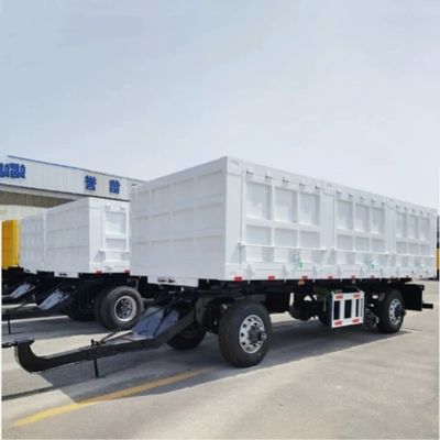 Drawbar Towing Dolly Full Trailer With Side Wall Stake for Heavy Cargo Transportation