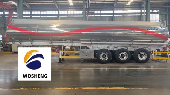 4200L Fuel Tanker Semi Trailer Made of Carbon Steel Stainless Steel or Aluminium Alloy