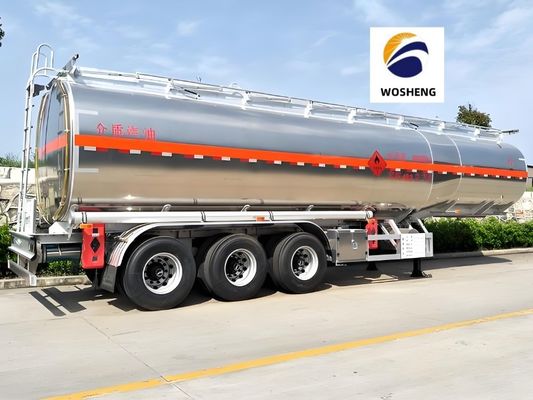 4200L Fuel Tanker Semi Trailer Made of Carbon Steel Stainless Steel or Aluminium Alloy