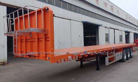 12 Set Twist Lock Flatbed Semi Trailer for 30T to 100ton Capacity and Truck Trailer