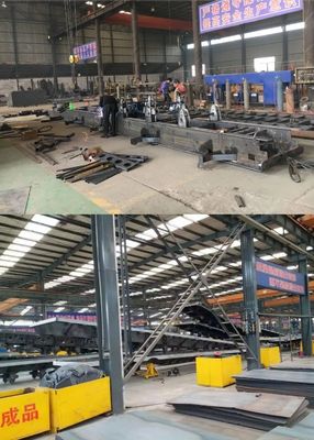 40-100 Tons Steel Material Draw Bar Fence Full Trailer with Mechanical Suspension System