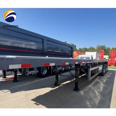 2.00&quot; King Pin 3mm Anti Slip Floor Plate Flatbed Semi Trailer with 12R22.5 Tire Specs