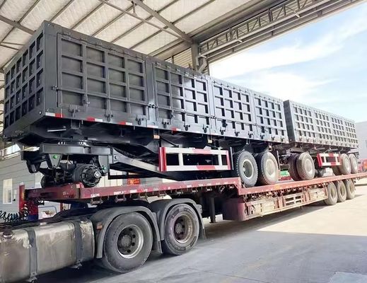 20-80 Tons Full Trailer Truck with Steel Material and Customizable Size 7600X2450X2500mm