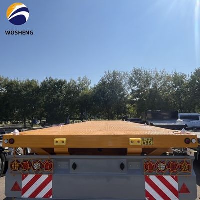 20ft 40ft Container Flatbed Truck Semi Trailer with 3mm 4mm Grain Plate Platform