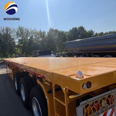 20ft 40ft Container Flatbed Truck Semi Trailer with 3mm 4mm Grain Plate Platform