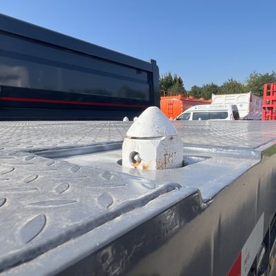 20ft 40ft Container Flatbed Truck Semi Trailer with 3mm 4mm Grain Plate Platform