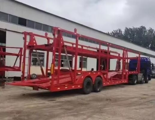 2-axles Enforced Mechanical Suspension Car Carrier Semi Trailer for Vehicle Transport