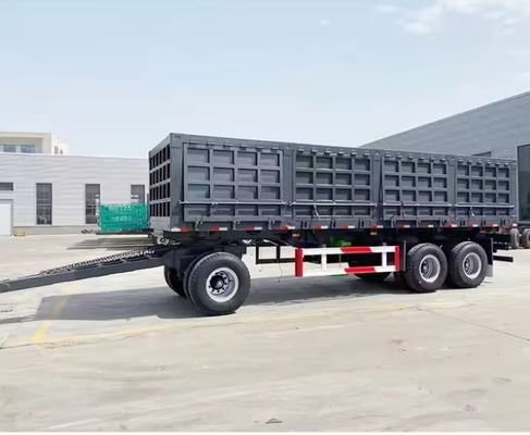 Customer's Request Full Trailer with 2 Axles 20FT Drawbar Cargo Fence Semi Trailer