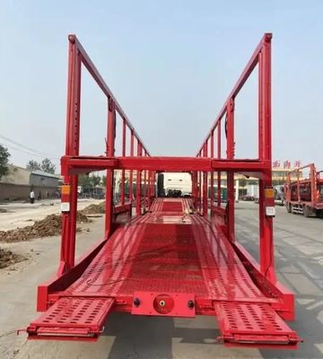 2-axles Enforced Mechanical Suspension Car Carrier Semi Trailer for Vehicle Transport