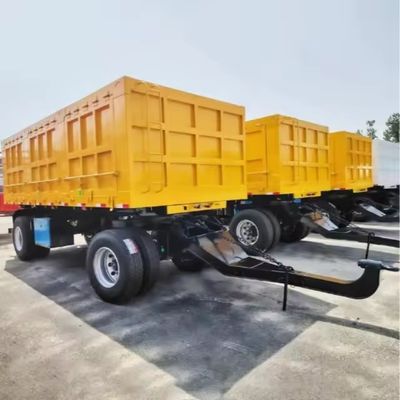 WOSHENG 2 Axles Cargo Transport Full Trailer with Draw Bar and Customer's Request