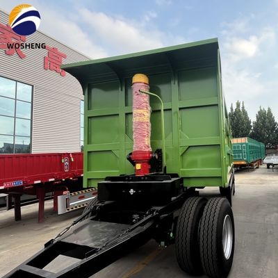 500mm Q345 Carbon Steel Draw Bar Side Wall Full Trailer for 40-100 Tons Load Capacity