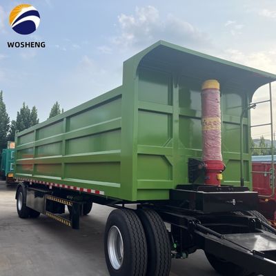 500mm Q345 Carbon Steel Draw Bar Side Wall Full Trailer for 40-100 Tons Load Capacity