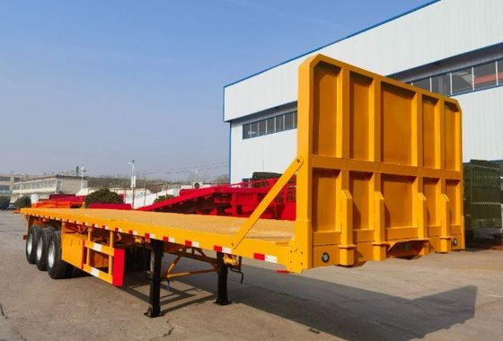 Side Column Flatbed Semi Trailer Designed for Timber Coil and Steel Container Haulage