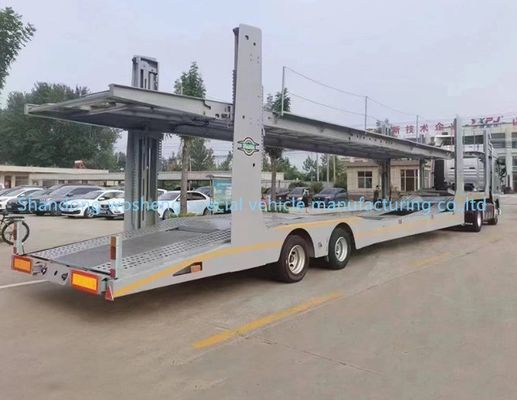 1 Unit Landing Gear Wosheng Car Transport Semi Trailer with 2 Axles and Double Deck