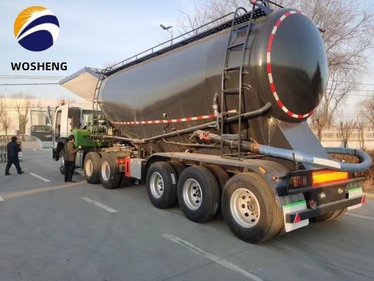 V Type 3 Axles 45-60cbm Bulk Cement Tanker Semi Trailer for Dry Cement Transportation