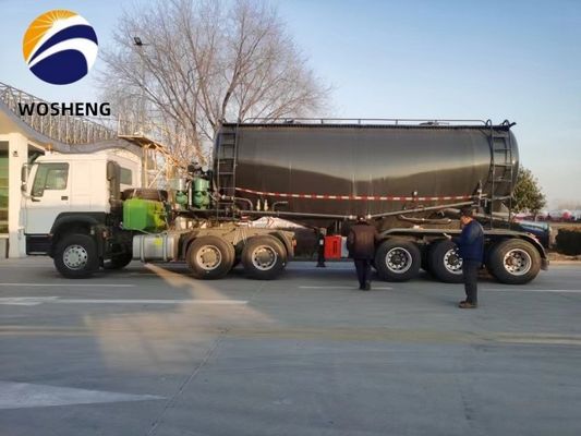 V Type 3 Axles 45-60cbm Bulk Cement Tanker Semi Trailer for Dry Cement Transportation