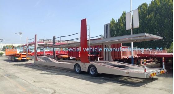 1 Unit Landing Gear Wosheng Car Transport Semi Trailer with 2 Axles and Double Deck