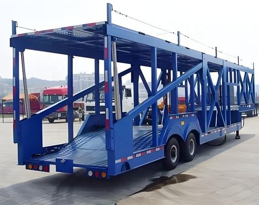 9.8 T Lightweight 2 Axle Double Deck Car Carrier Semi Trailer for Car Transporting