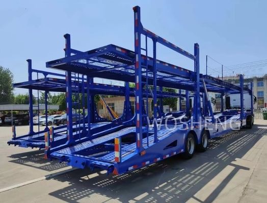 King Pin Bolted Type Dual Deck Semi-Trailer for Transporting 6/8/10 Cars and 4 Tires