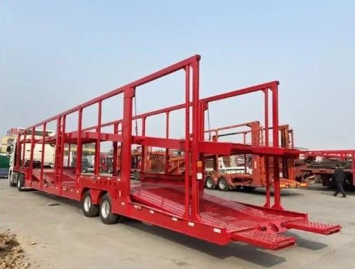 King Pin Bolted Type Dual Deck Semi-Trailer for Transporting 6/8/10 Cars and 4 Tires