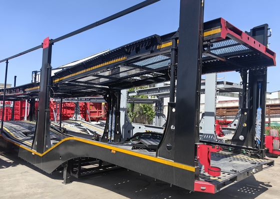 King Pin Bolted Type Dual Deck Semi-Trailer for Transporting 6/8/10 Cars and 4 Tires