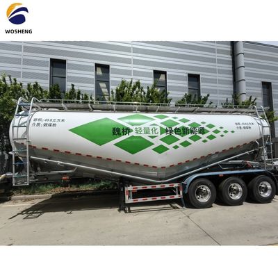 3 Axle 45 50 60 cbm Fly Ash Silo Cement Tanker Trailer with Working Press of 2.5 Bar