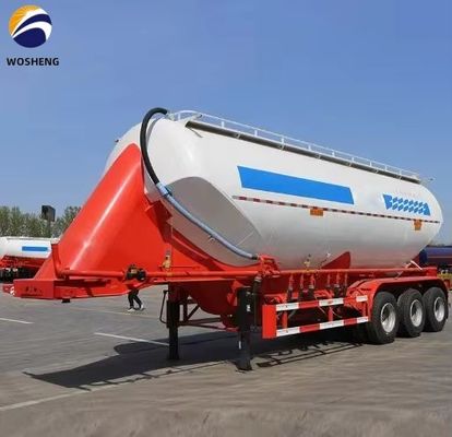 3 Axle 45 50 60 cbm Fly Ash Silo Cement Tanker Trailer with Working Press of 2.5 Bar