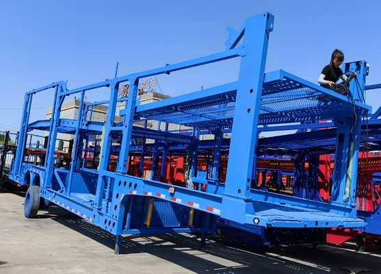 Max Payload 30000 kg Steel Overland Double Deck Semi Trailers for Car Hauler Transport