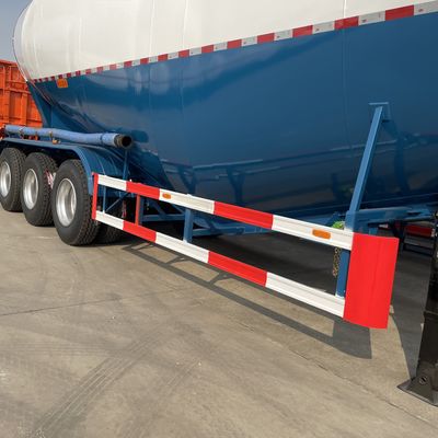WOSHENG 50 Ton Bulk Truck Steel Storage Silo Dry Powder Cement Bulker Tanker Trailer