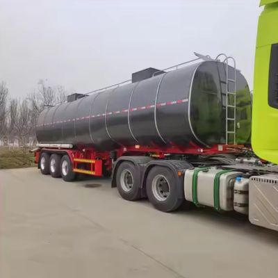 Lower 3 Axles Transport Asphalt Bitumen Tanker Semi Trailer with Heated Truck Trailer