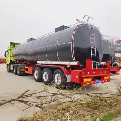 Lower 3 Axles Transport Asphalt Bitumen Tanker Semi Trailer with Heated Truck Trailer