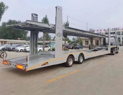 2 Axles Car Carrier Trailer Double Deck Car Transport Semi Trailer with ABS Brake System