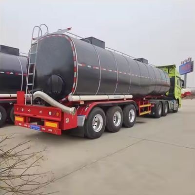 Lower 3 Axles Transport Asphalt Bitumen Tanker Semi Trailer with Heated Truck Trailer