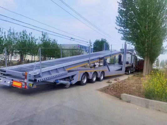 2 Axles Car Carrier Trailer Double Deck Car Transport Semi Trailer with ABS Brake System