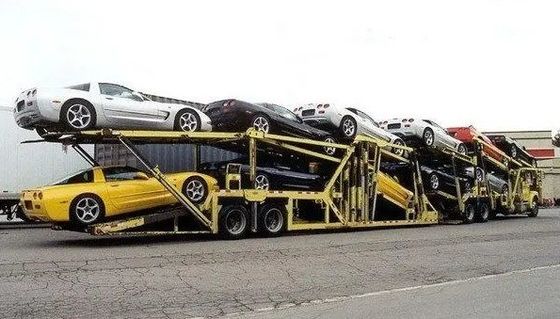 2 Axles Car Carrier Trailer Double Deck Car Transport Semi Trailer with ABS Brake System