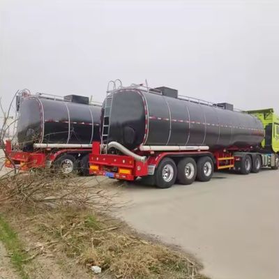 Lower 3 Axles Transport Asphalt Bitumen Tanker Semi Trailer with Heated Truck Trailer