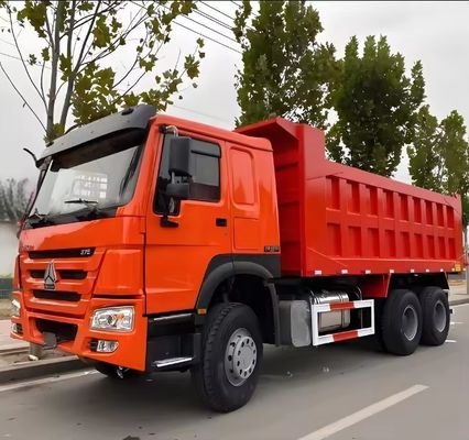 Second-Hand HOWO 6X4 Dump Truck for Mining to Russia Manual Window and Cargo Tank 5.3-6.2M