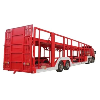 2-Axles Enforced Mechanical Suspension Car Carrier Truck Trailer For Customer's Request