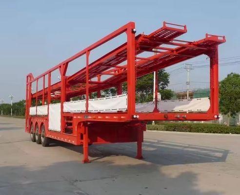 2-Axles Enforced Mechanical Suspension Car Carrier Truck Trailer For Customer's Request