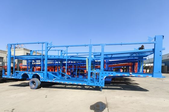 8 Car 17m Car Trailers Transport Hauler Car Carrier Semi Trailer For Russia Market