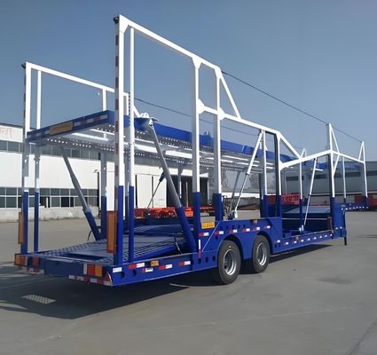 Hydraulic Lifting 2 Axle 8 Units Transport Carrier Car Trailer Car Carrier Semi-trailer for As per