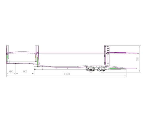 Cars Carrier Transport Semi Trailer Car Transporter Trailer Skeleton Type Enclosed Type