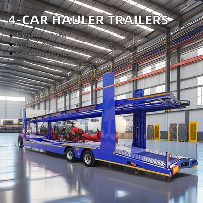 Steel Double Deck SUV and Car Carrier Semi Trailer for 5-7 Locations 8.00-16 Rim