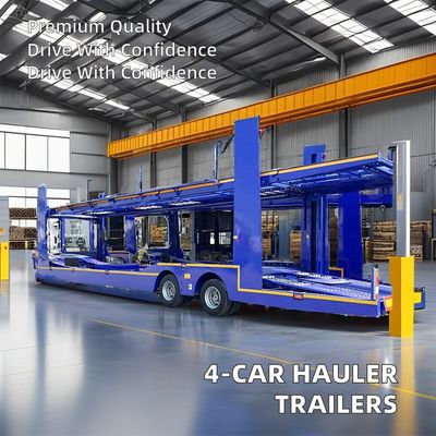 Steel Double Deck SUV and Car Carrier Semi Trailer for 5-7 Locations 8.00-16 Rim