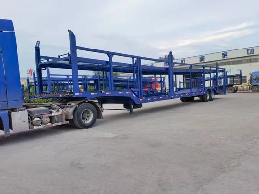 Steel Car Carrier Semi-Trailer 2 or 3 Axles Hydraulic Car Hauler with 12R22.5 Tyres